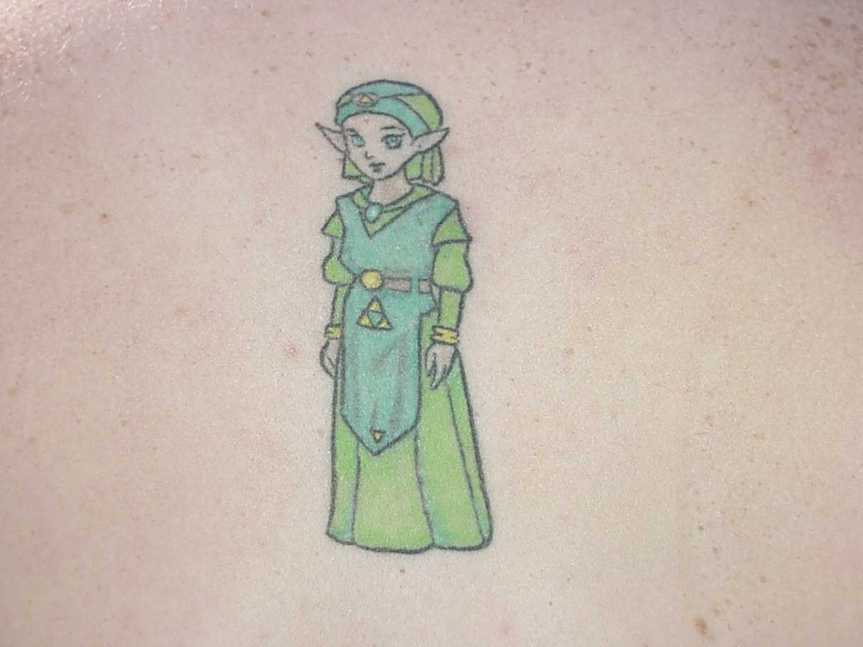 prety girl of Zelda tattoo-780